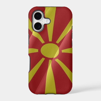 Flag waving of North Macedonia -