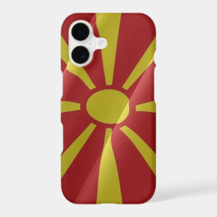 Flag waving of North Macedonia -