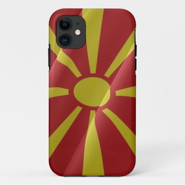 Flag waving of North Macedonia - Case-Mate iPhone Case (Back)