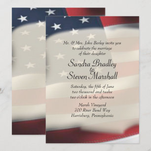 Flag Wedding  Invitations