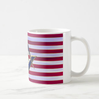 Flag with Square and Compasses Coffee Mug