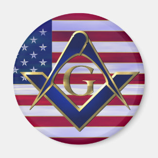 Flag with Square and Compasses Magnet