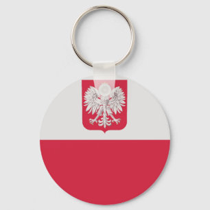 Flaga Polski z godłem - Flag of Poland Keychain