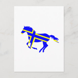 Flagged Horse Postcard