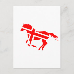 Flagged Horse Postcard