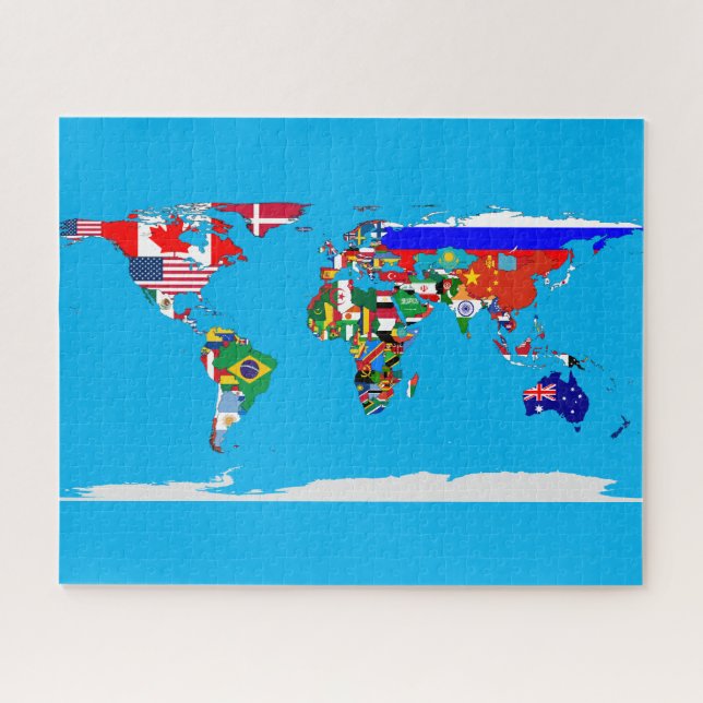 flagged world jigsaw puzzle (Horizontal)
