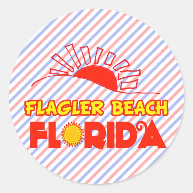 Flagler Beach, Florida Classic Round Sticker (Front)
