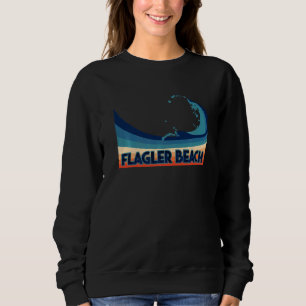 Flagler Beach Florida Retro Surf Sailing & Fishing Sweatshirt