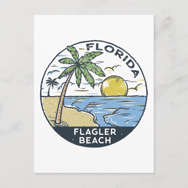 Flagler Beach Florida Vintage Postcard (Front)
