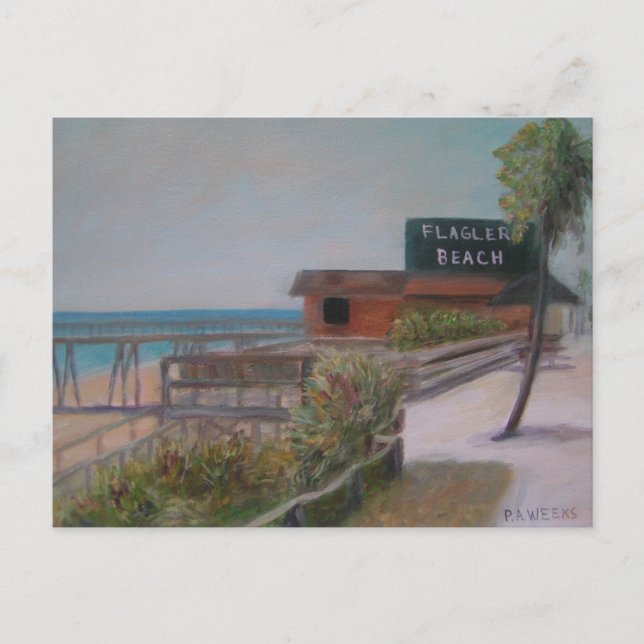 FLAGLER BEACH Postcard (Front)