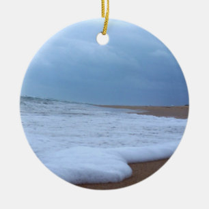 Flagler Beach Shoreline Ceramic Ornament