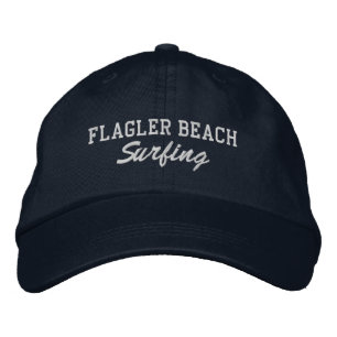Flagler Beach Surfing Embroidered Baseball Hat