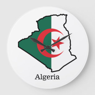 Flags and countries Algeria Large Clock