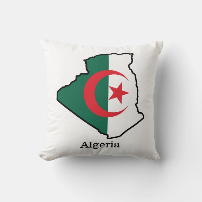 Flags and countries Algeria Throw Pillow (Front)