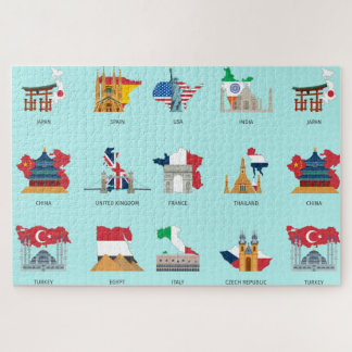 Flags and countries jigsaw puzzle