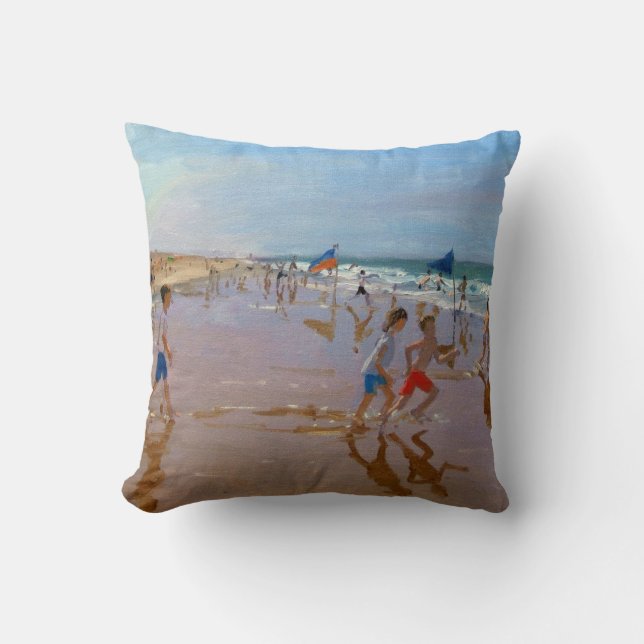 Flags and reflections Montalivet Throw Pillow (Front)