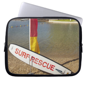 Flags and surf rescue board laptop sleeve