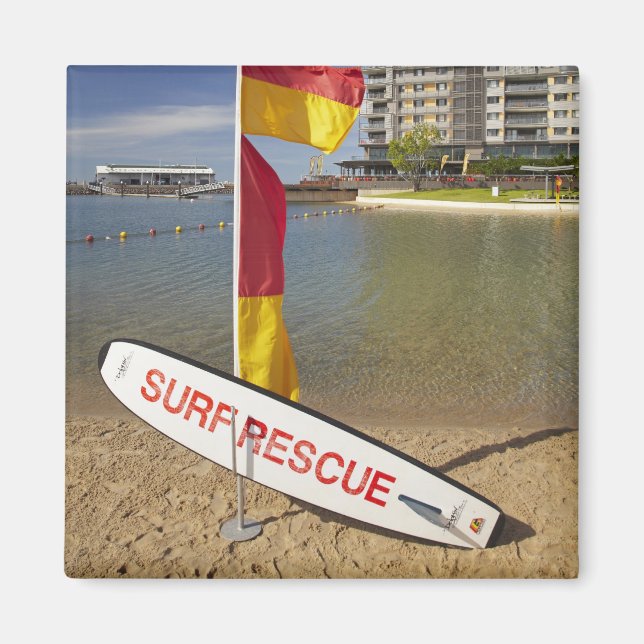 Flags and surf rescue board magnet (Front)