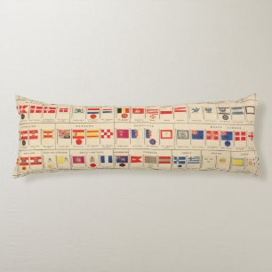 Flags, Badges Body Pillow