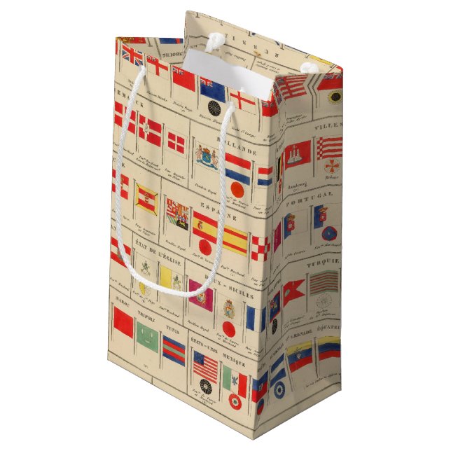 Flags, Badges Small Gift Bag (Back Angled)