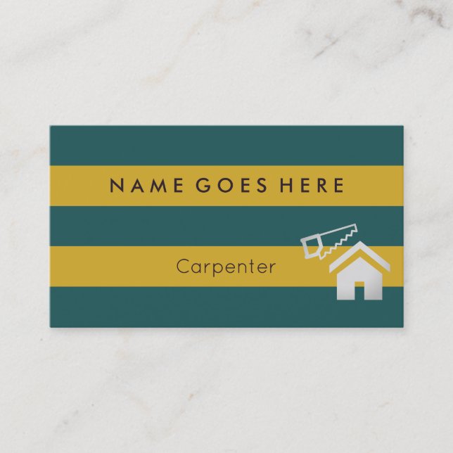 "Flags" Carpenter Business Cards (Front)