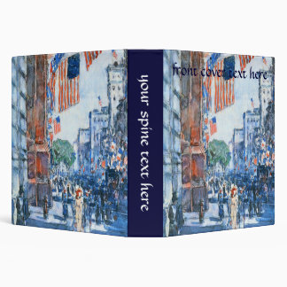 Flags Fifth Avenue by Childe Hassam, Vintage Art Binder