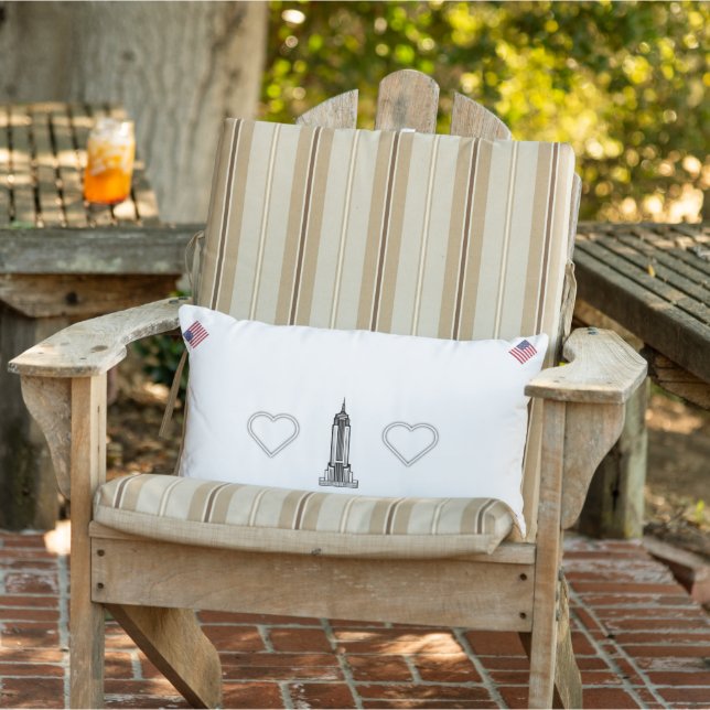 Flags, Hearts, & Empire State Building Pillow (Chair)