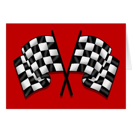 Flags - Motorsport chequered flag racing Card