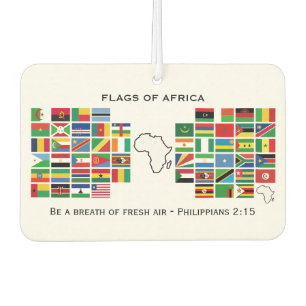 FLAGS OF AFRICA with Customizable Scripture Air Freshener