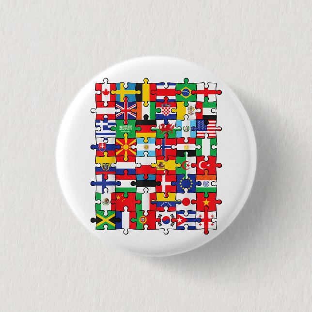 Flags of Countries of the World international flag 1 Inch Round Button (Front)