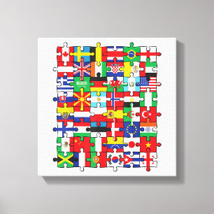 Flags of Countries of the World international flag Canvas Print