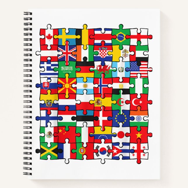 Flags of Countries of the World international flag Notebook (Front)