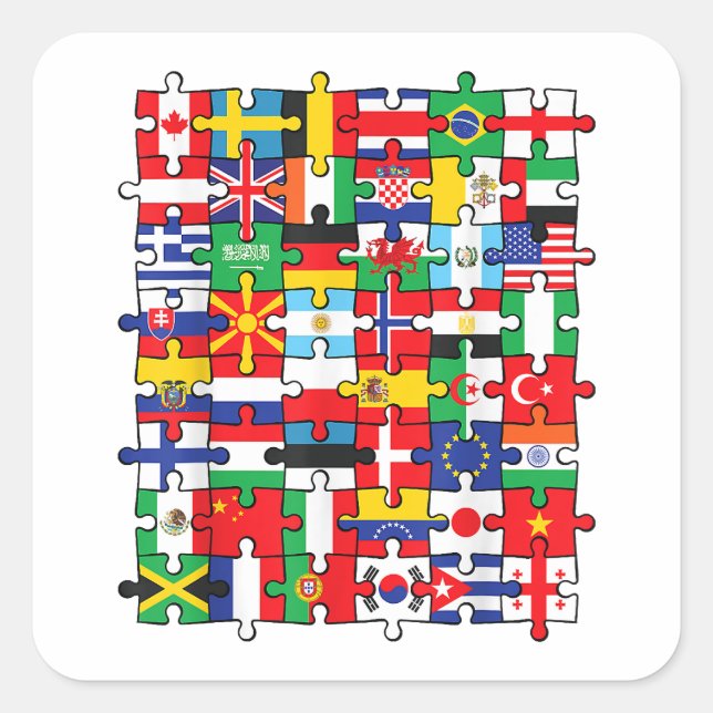 Flags of Countries of the World international flag Square Sticker (Front)