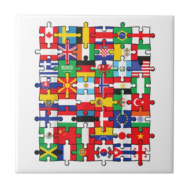 Flags of Countries of the World international flag Tile (Front)