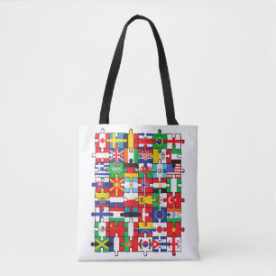 Flags of Countries of the World international flag Tote Bag