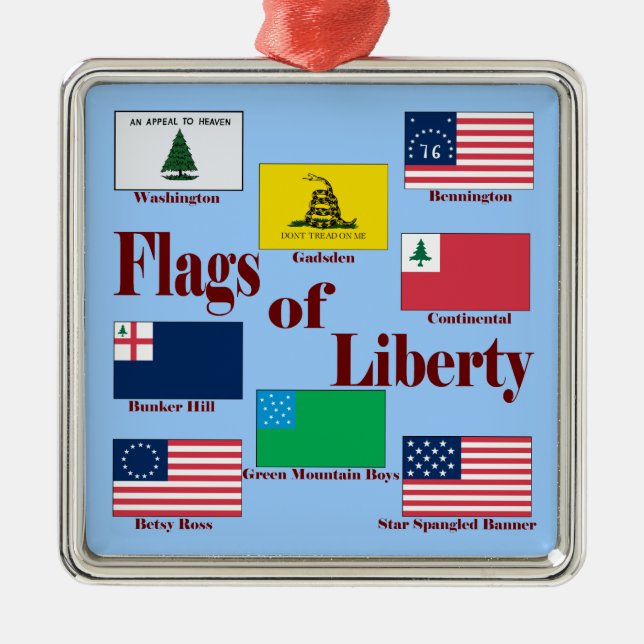 Flags of Liberty Metal Ornament (Front)