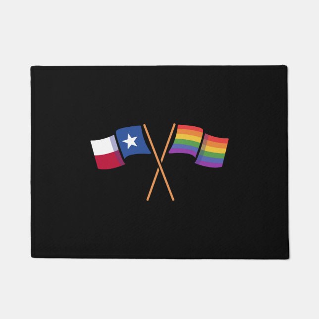 Flags of Pride Texas Design for proud LGBT+ Texans Doormat (Front)