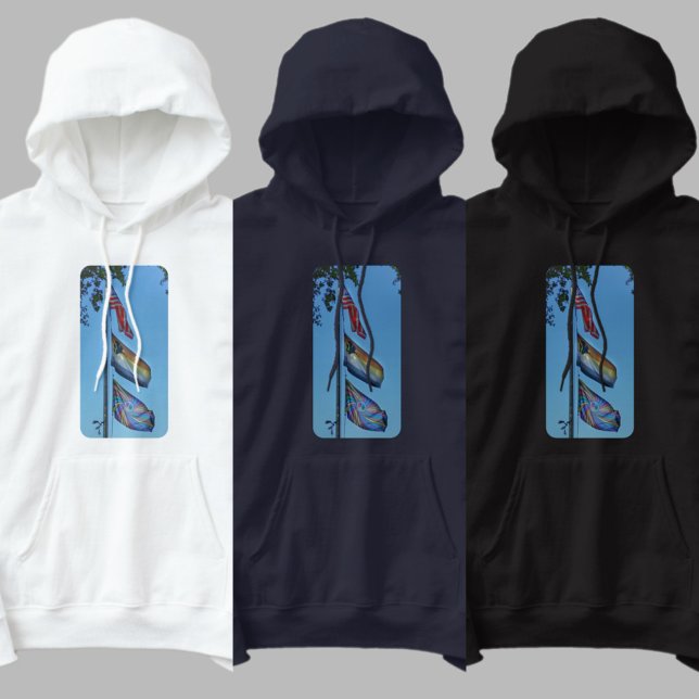 Flags of Pride USA Rainbow Peace Bear Brotherhood Hoodie (Creator Uploaded)