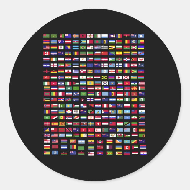 Flags Of The Countries Of The World 287 Flag Inter Classic Round Sticker (Front)