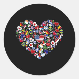 Flags Of The Countries Of The World, A Cultural Ex Classic Round Sticker