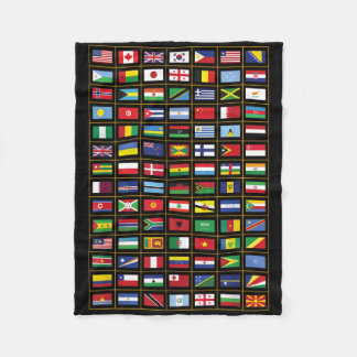 Flags Of The Countries Of The World International Fleece Blanket