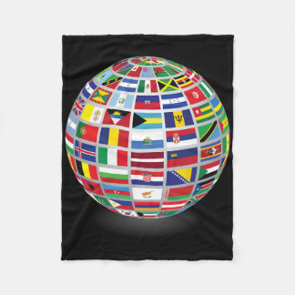 Flags Of The Countries Of The World International  Fleece Blanket