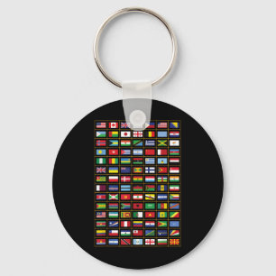 Flags Of The Countries Of The World International  Keychain