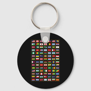 Flags Of The Countries Of The World International  Keychain