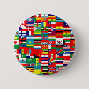 FLAGS OF THE WORLD 2 INCH ROUND BUTTON