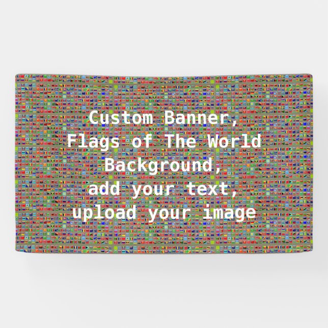 Flags of The World Background, Custom Banner (Horizontal)