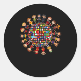 Flags Of The World Cultural Diversity Around The G Classic Round Sticker