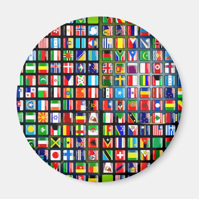 Flags of the world magnet (Front)