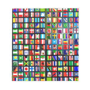 Flags of the world notepad