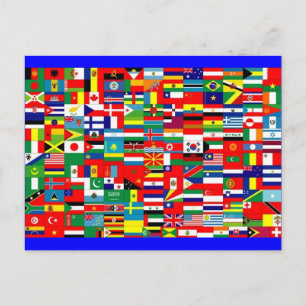 FLAGS OF THE WORLD POSTCARD